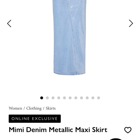 Urban Outfitters/AmyLynn Metallic Silver Maxi Skirt - Picture 5 of 5